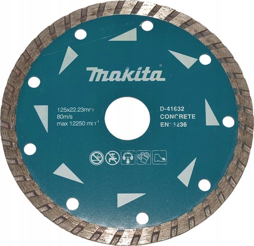 Diamond segmented cutting disc for dry