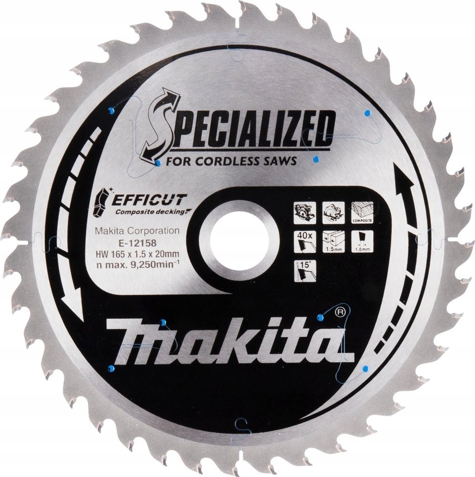 Makita PIÅÃAA SPIEKOWA ```EFFICUT`` 165*20*40Z DO