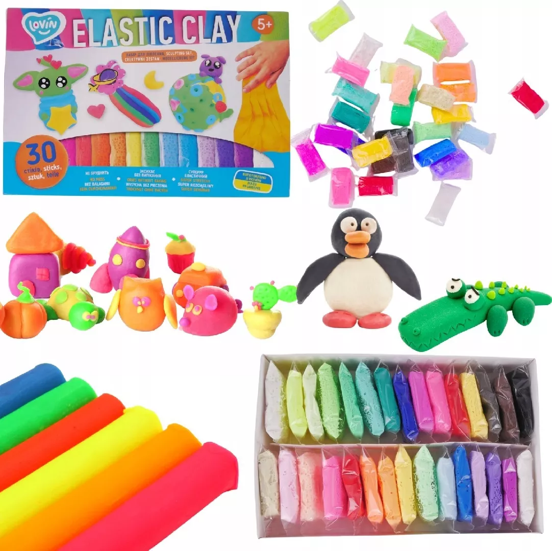 Play dough Set ELASTIC CLAY 30