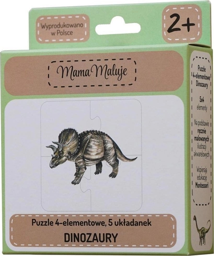 Mama Maluje Dinosaurs 4-element puzzle 508609