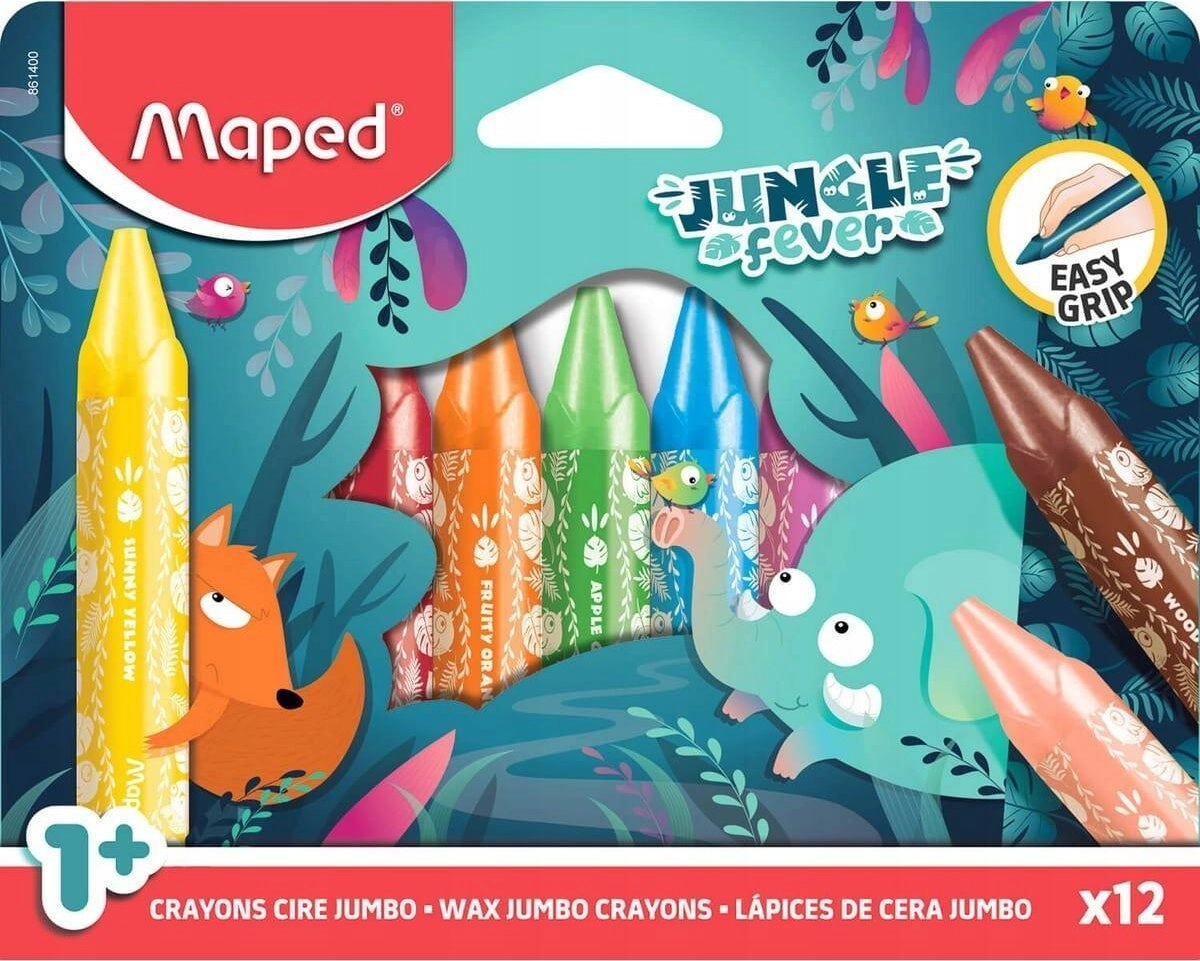 Maped *****Jumbo Jungle wax crayons 12/pud