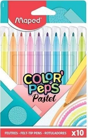 Mapped colorpeps markers pastel 10 colors