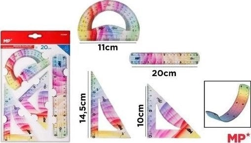 Geometric multicolor set 4 pieces 8435464231349