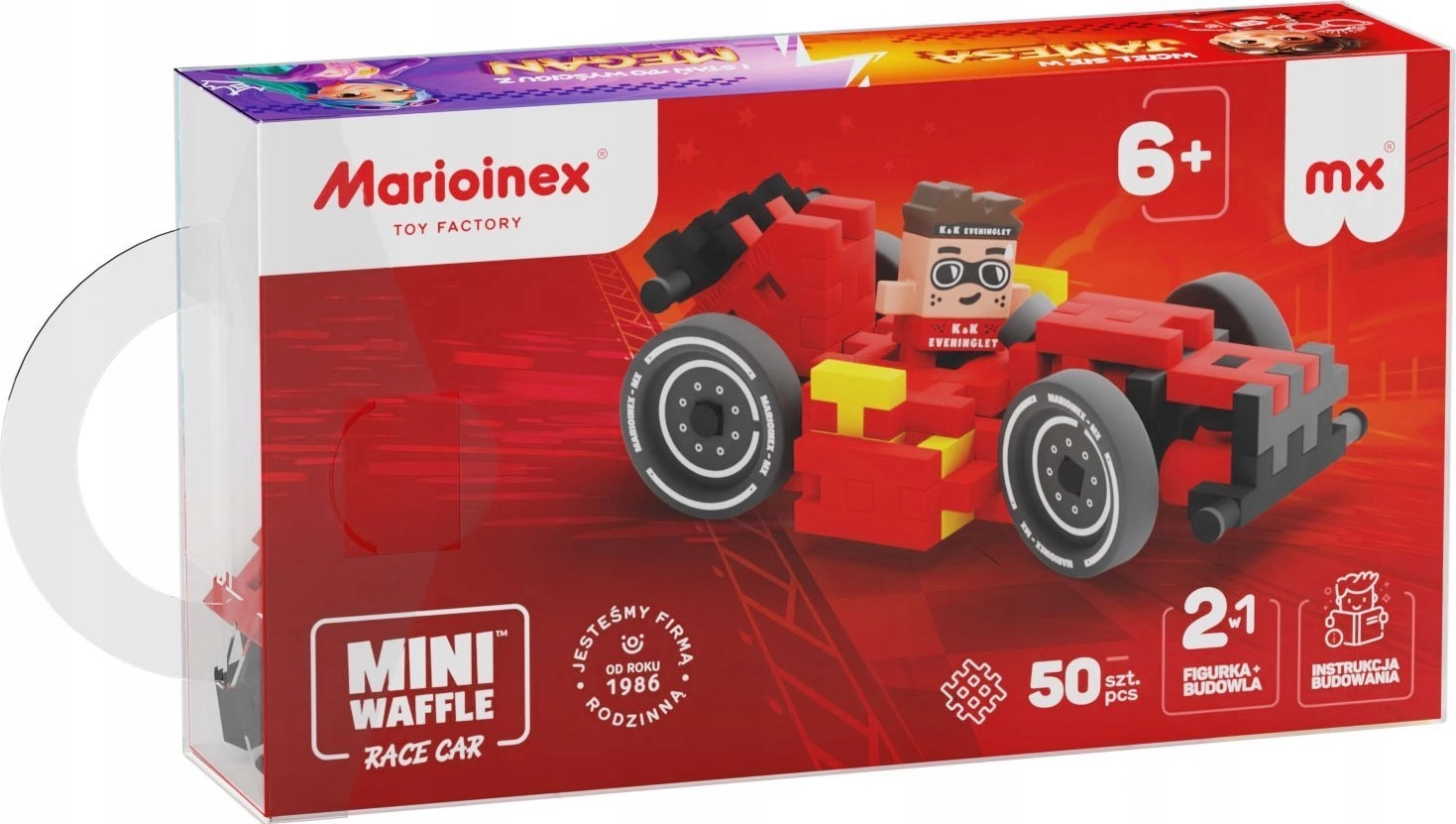 Mini Waffle 50el Cars: Red Race