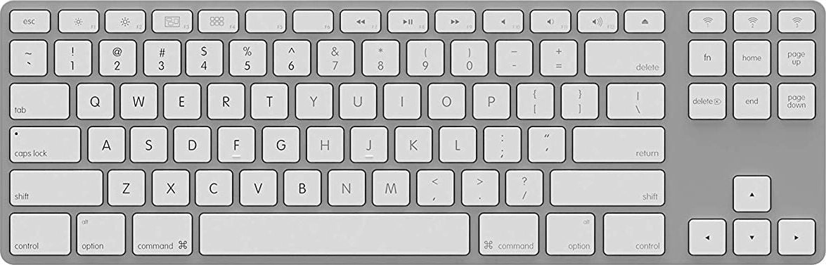 Keyboard aluminum Mac Tenkeyless bluetooth Silver