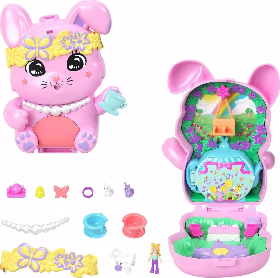 Polly Pocket Króliczkowa herbatka Zestaw kompaktowy