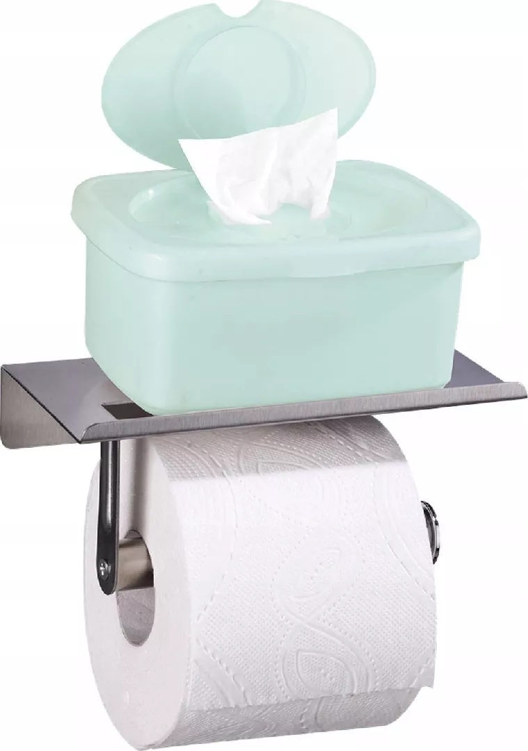 Maximex Toilet paper holder with shelf