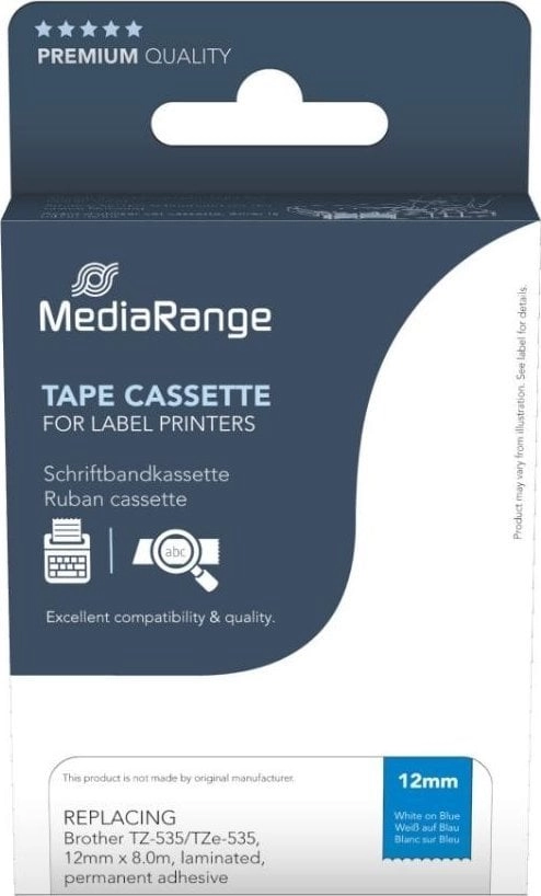 MediaRange Plastic tape cassette  for label