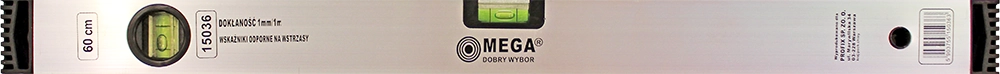 Mega Poziomica aluminiowa 2 libelki 60cm