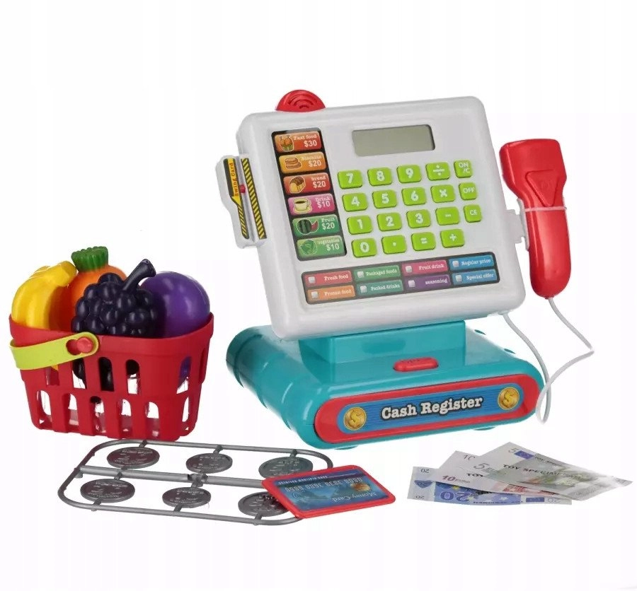 Battery operated store cash register with
