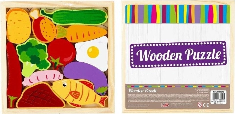 Wooden puzzle 12 pieces Vegetables 500642