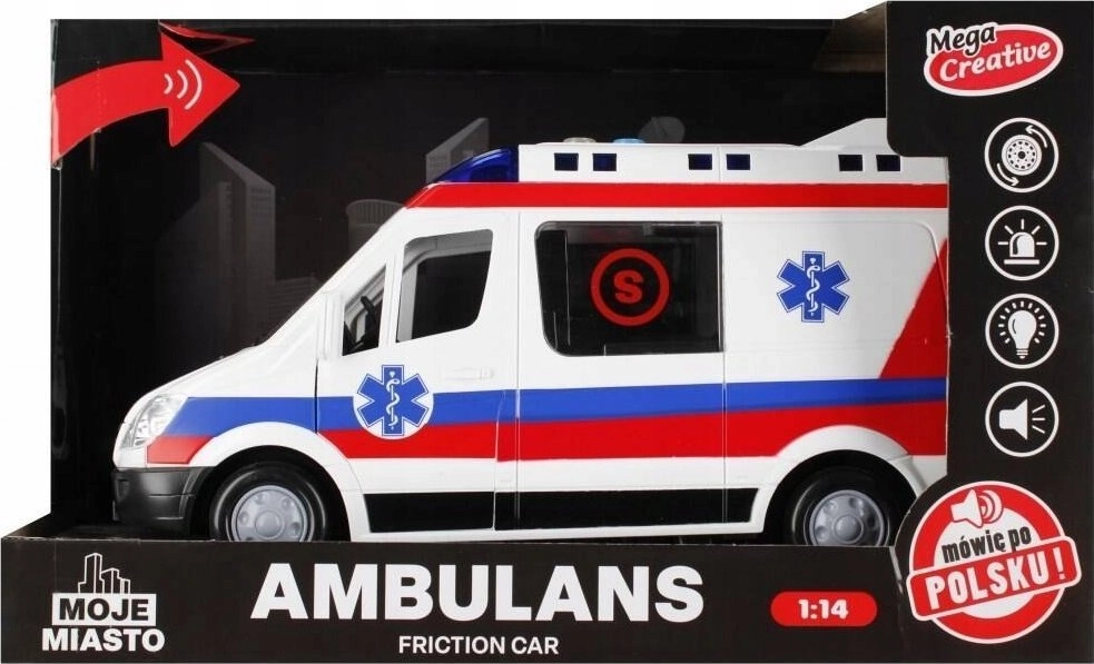 Auto Ambulans Moje Miasto 522124 Mega