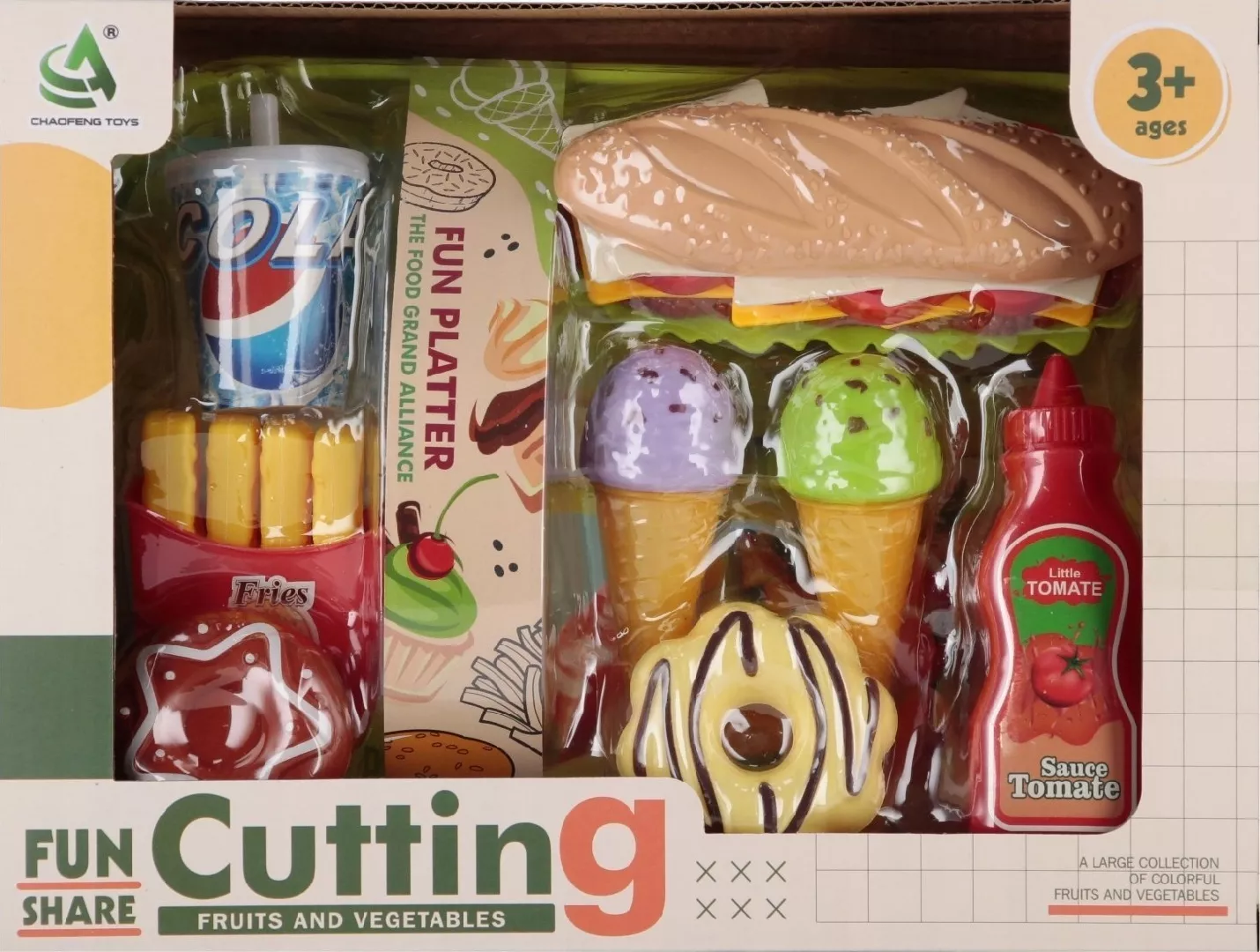 Mega Creative KITCHEN SET FOOD 26X20X8