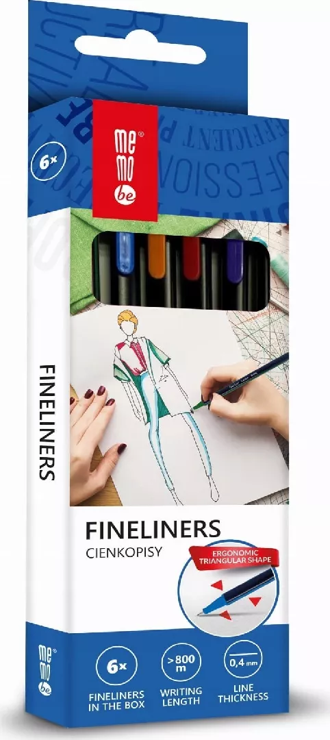 MemoBe Fineliners 0.4mm 6 MemoBe