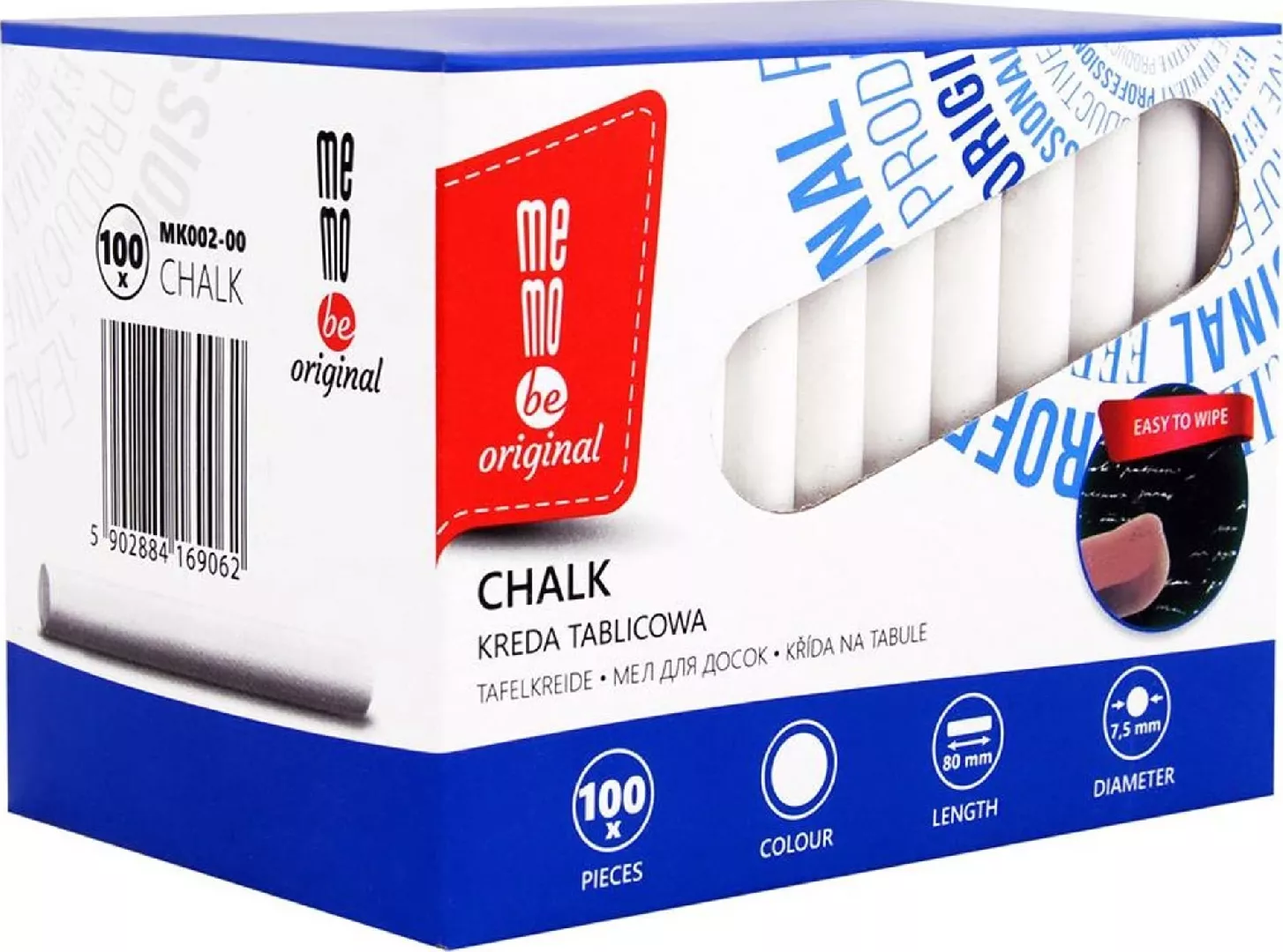 MemoBe White board chalk (100) MK002-00