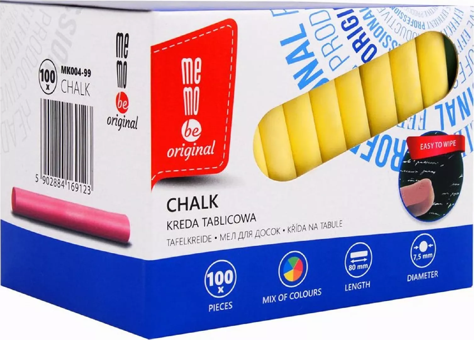 Colored blackboard chalk 100 pcs. MemoBe