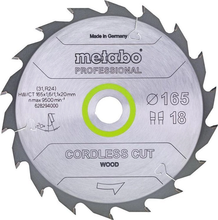 Metabo METABO CIRCULAR SAW HW/CT 165x20x18z