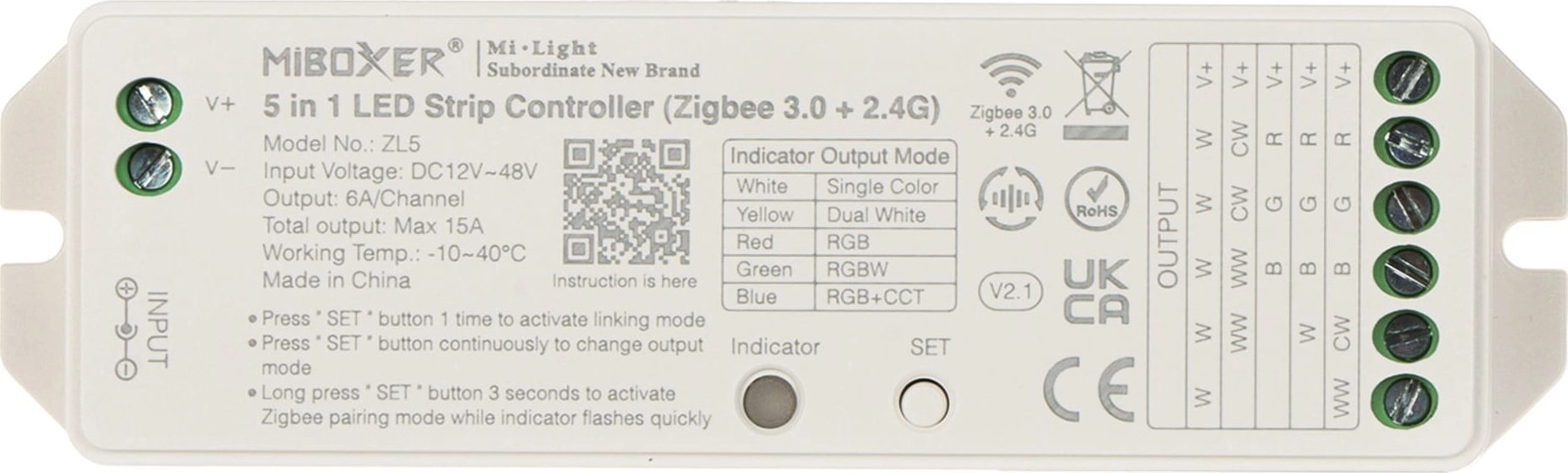 MiBoxer LED LIGHTING CONTROLLER ZigBee  ZL5