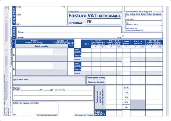 Michalczyk  Prokop CORRECTIVE VAT INVOICE A5