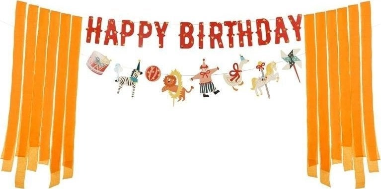 Banner Happy Birthday Circus 275cm 5904555070226
