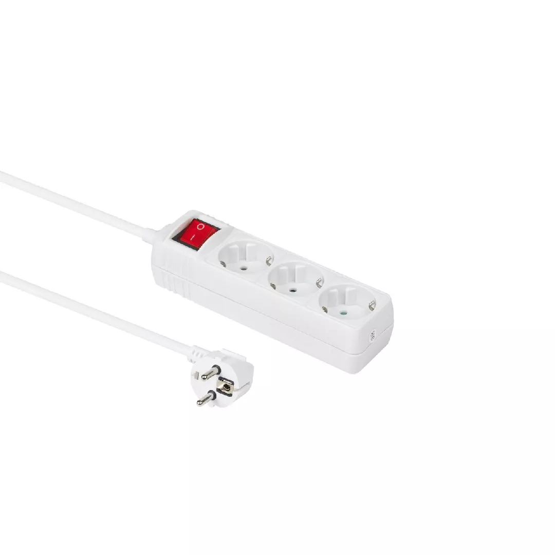 3-way Schuko Socket 5m on/off GRU0035WS