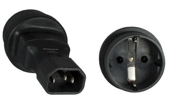 MicroConnect Adapter zasilania C14 - Schuko