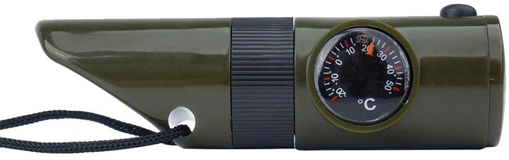 Mil-Tec 6in1 survival whistle - Green