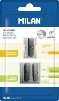 Milan aluminum sharpeners single and double