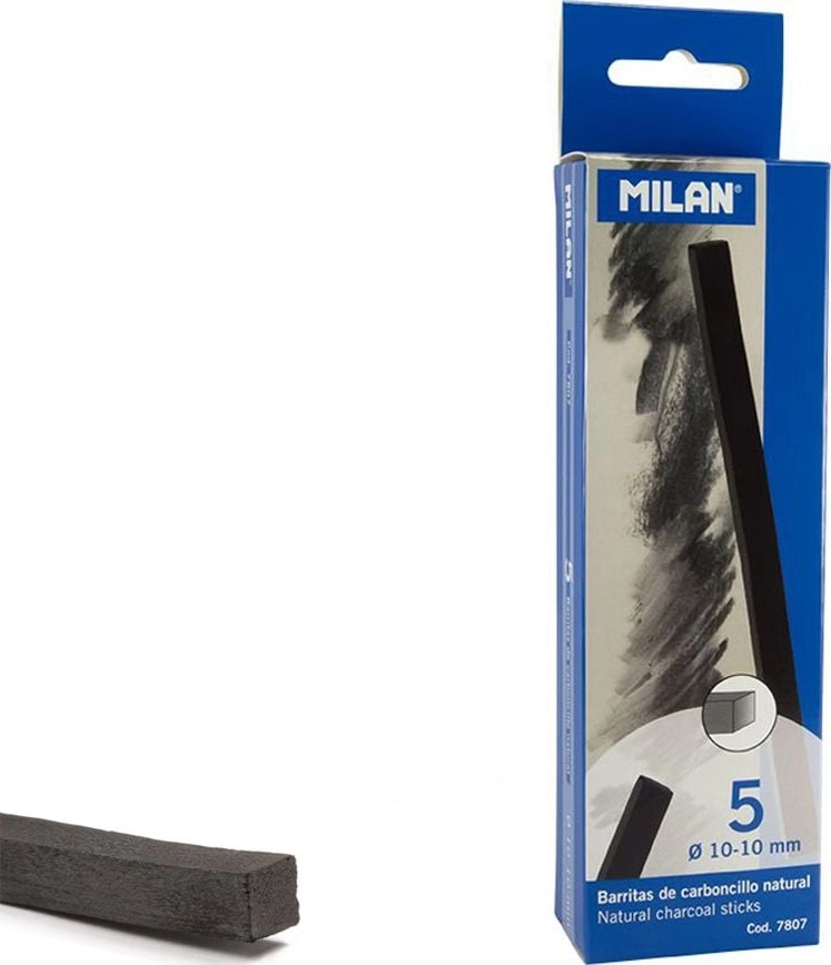 Milan Natural carbon 10x10mm 5pcs MILAN