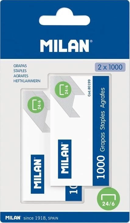 Metal staples milan 24/6 2 packs