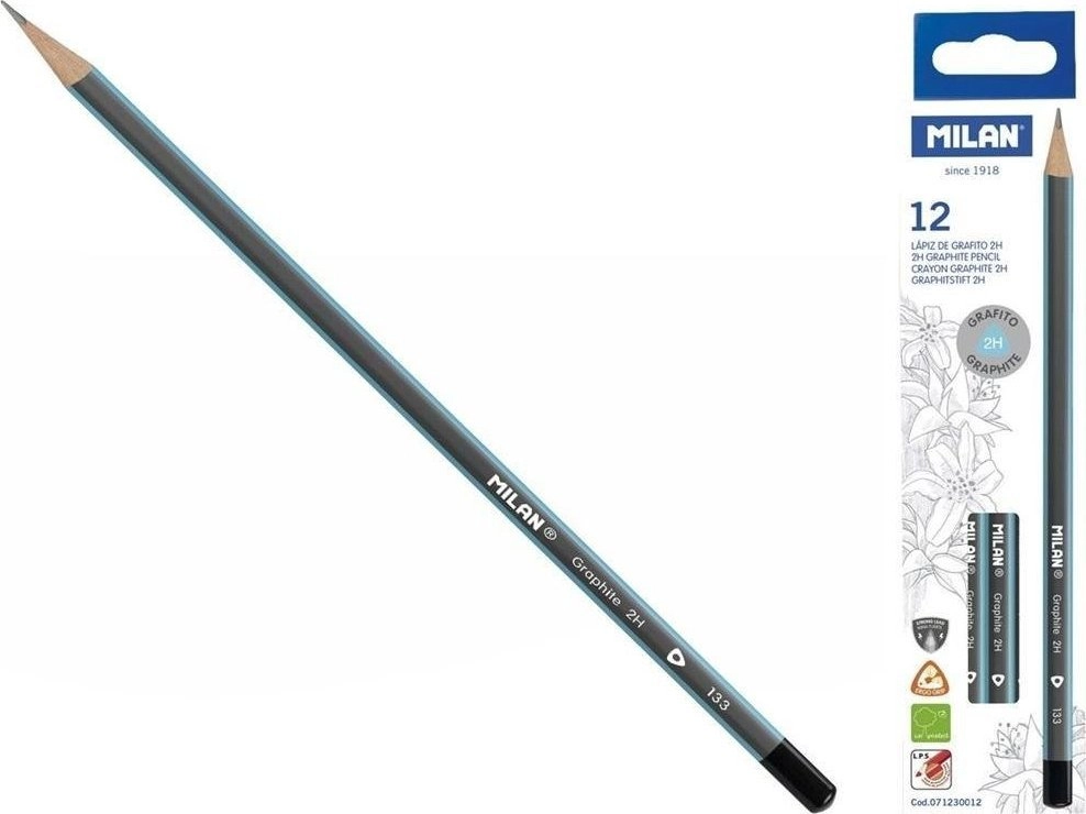 Milan Triangular pencil 2H (12 pcs)