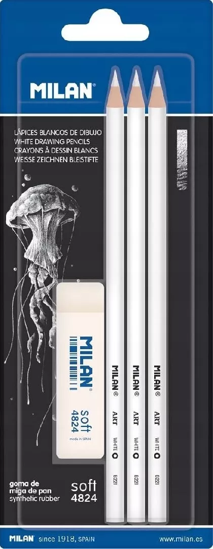 Milan Pencil white charcoal 3 pcs