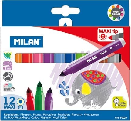 Milan Markers Maxi 12 colors (80020)