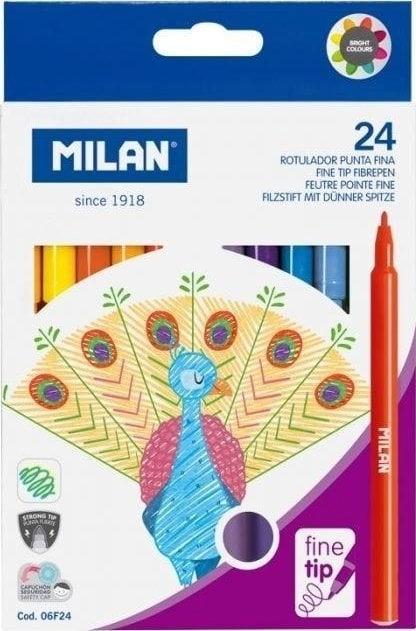 Fine tip markers 24 colors MILAN