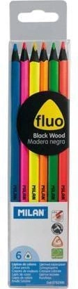 Milan Crayons 6 colors triangular Fluorescent