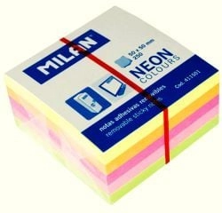 Neon mix cards mini cube 50x50