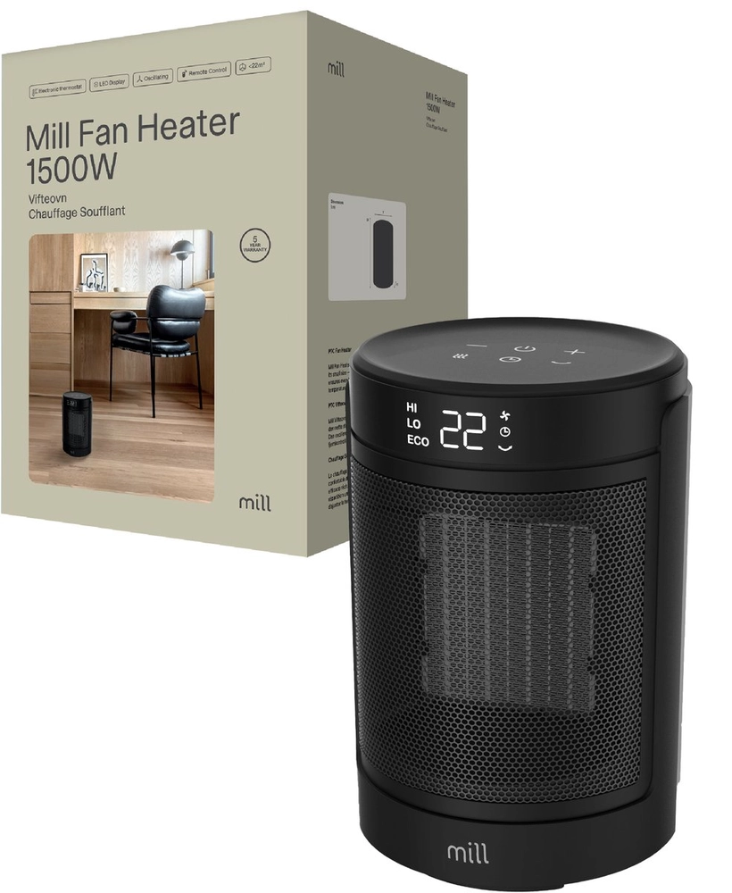 Mill FH1500BLACK  Ceramic fan heater  1500