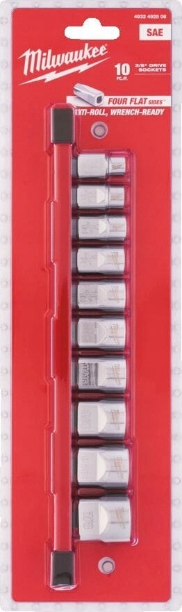 MILWAUKEE SOCKET SET 10 pcs. 3/8"