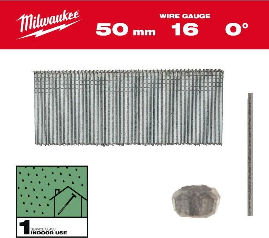 MILWAUKEE PINS 16G/50mm/0° FOR M18 FN16GS