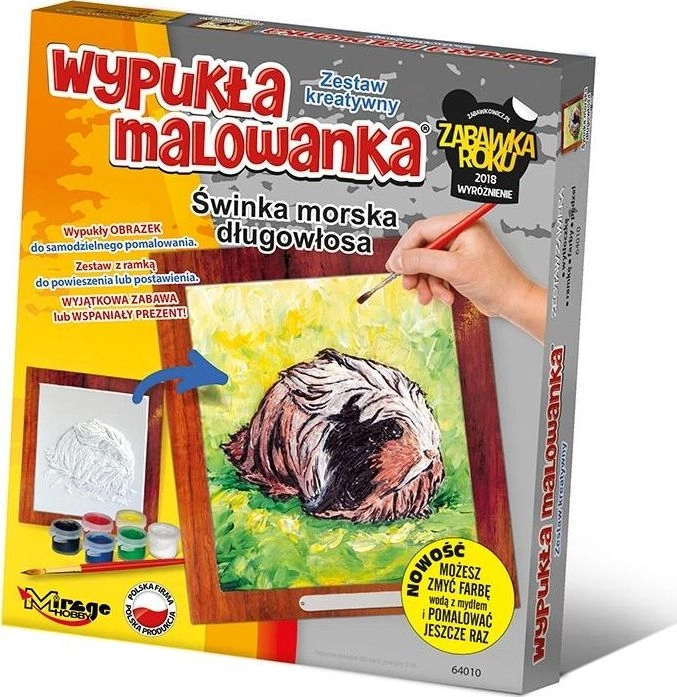 Furry guinea pig embossed coloring book