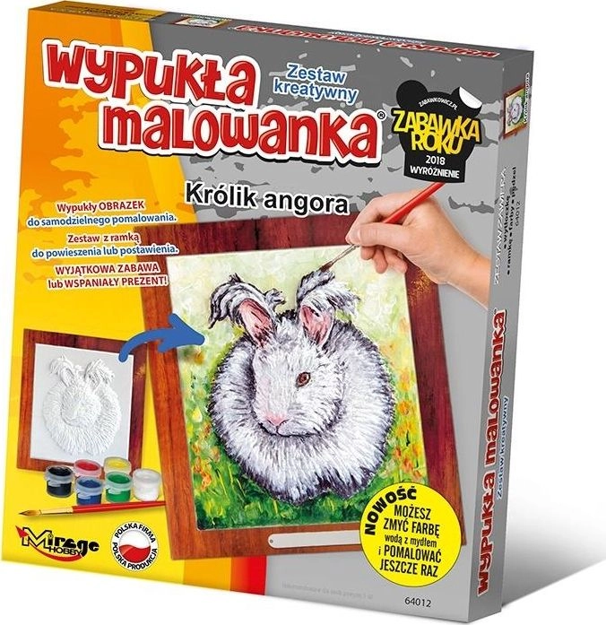 Convex coloring page Furry Angora Rabbit