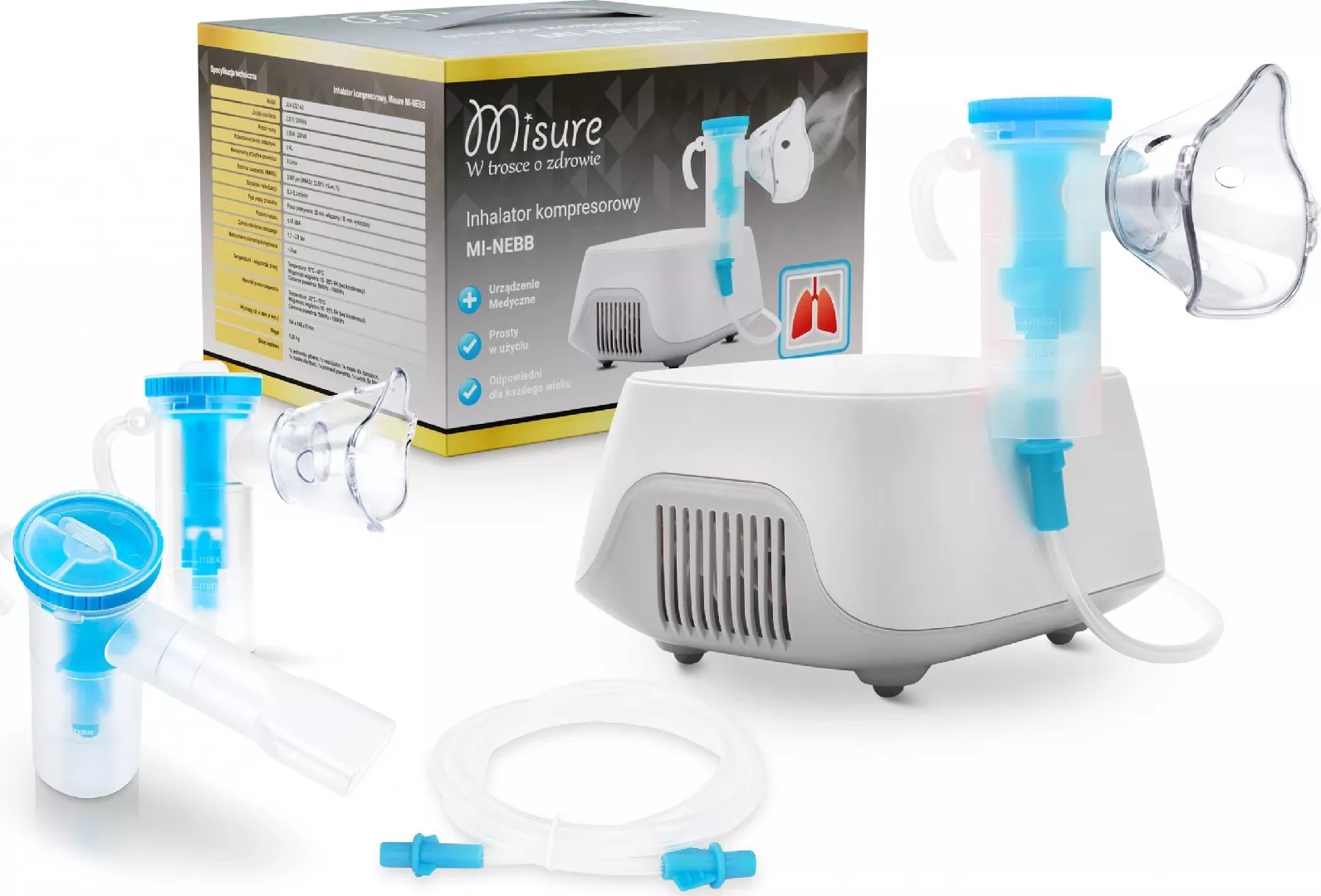 Misure Inhalator kompresorowy MI-NEBB Inhalator kompresorowy