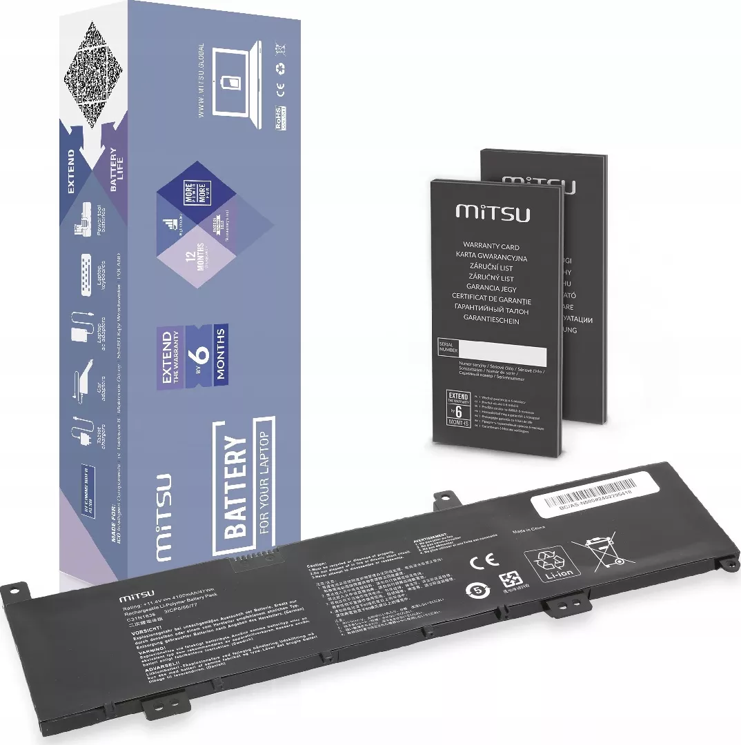 Bateria Mitsu Bateria C31N1636 do Asus