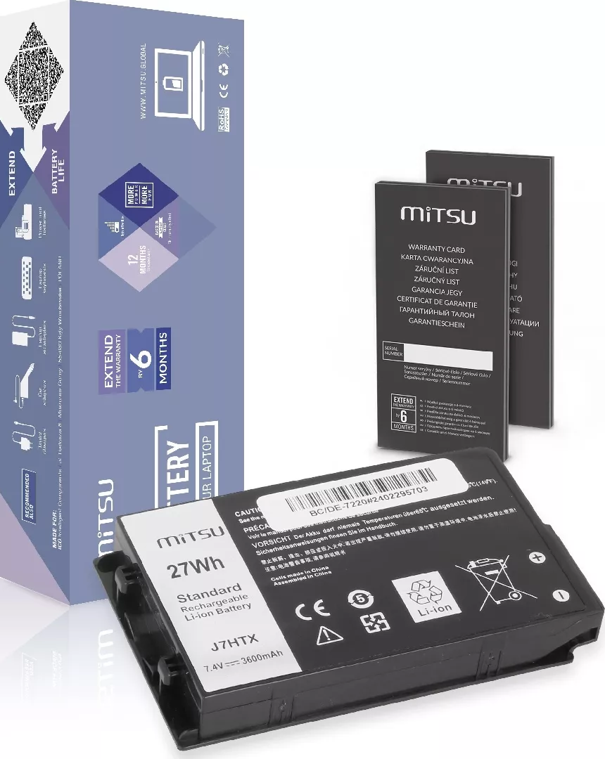 Bateria Mitsu Bateria J7HTX Dell Latitude