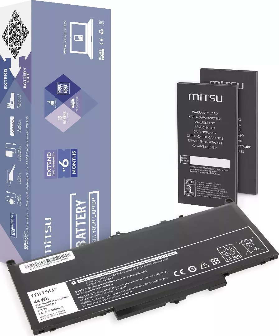 Bateria Mitsu do notebooka Dell Latitude