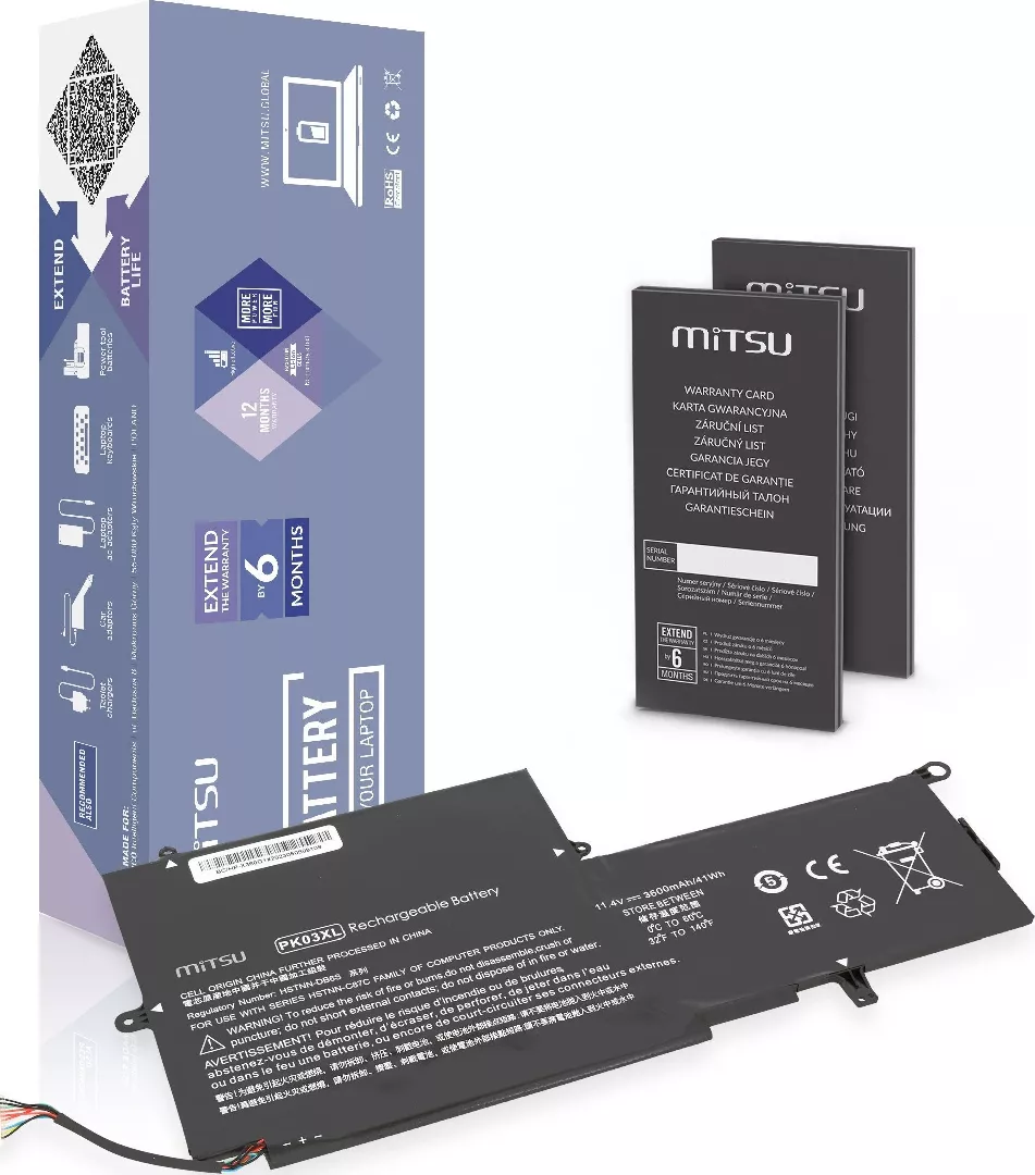 Zasilacz do laptopa Mitsu Bateria PK03XL