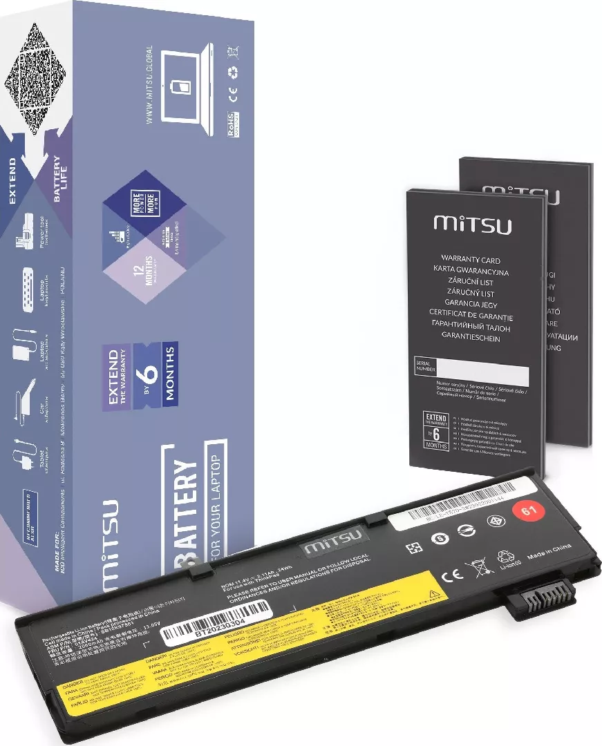 Bateria Mitsu Bateria SB10K97582 do Lenovo