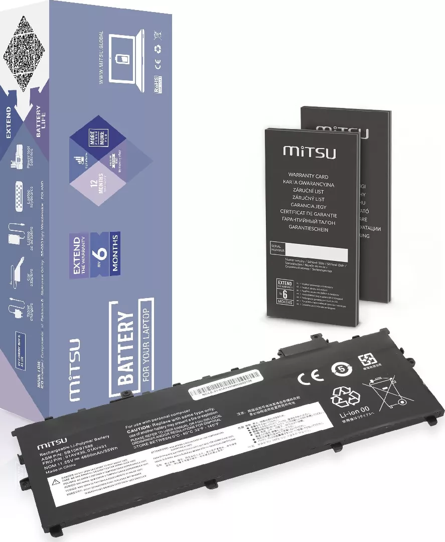 Bateria Mitsu Bateria 01AV430 do Lenovo