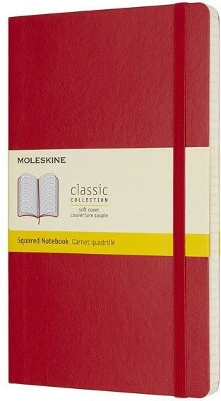 Classic notebook 13x21 grid - red