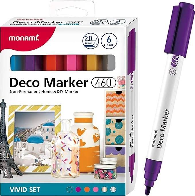 Acrylic markers Deco Marker 6col vivid